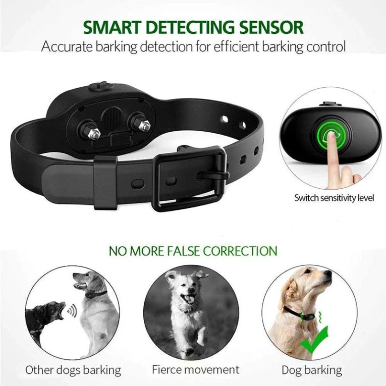 Benepaw-Electric-Anti-Bark-Dog-Training-Collar-Adjustable-Sensitivity-Waterproof-Rechargeable-Beeper-Dog-Collars-No-Harm
