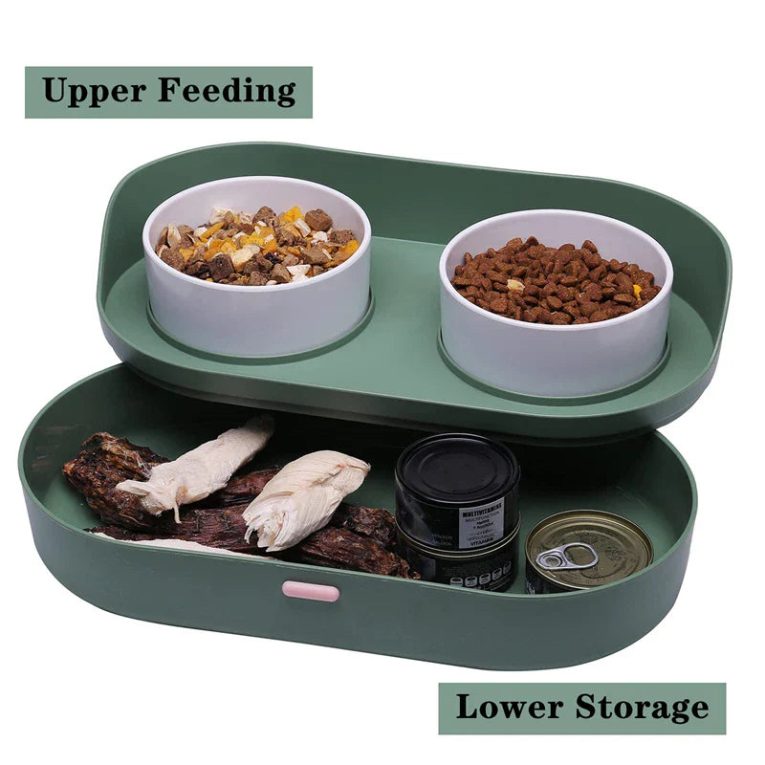 Benepaw-Elevated-Dog-Cat-Food-Bowls-No-Spill-Pet-Water-Food-Feeder-Puppy-Kitten-Dish-Set