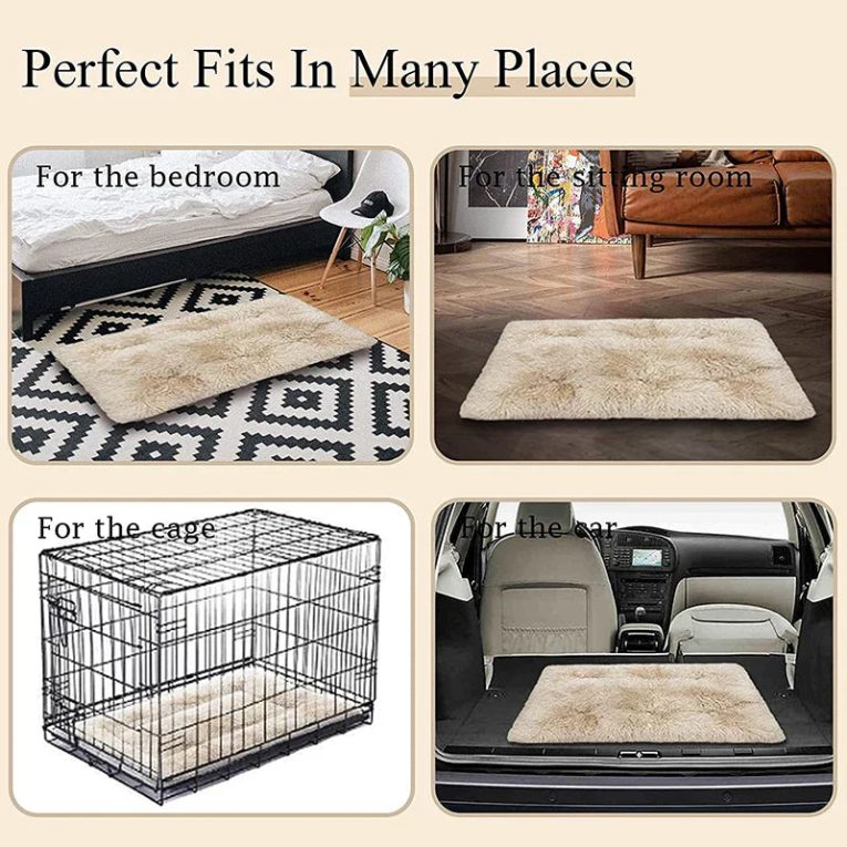 Benepaw-Fluffy-Calming-Dog-Bed-Washable-Pet-Mat-Waterproof-Anti-slip-Anti-Anxiety-Pet-Kennel-For