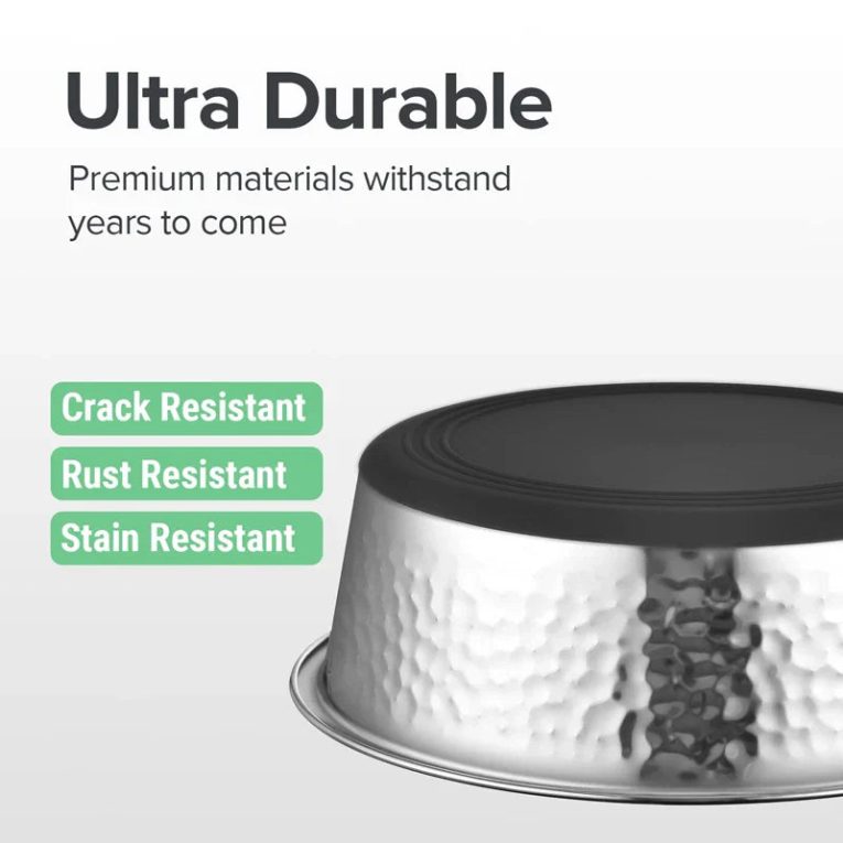 Benepaw-Hammered-Stainless-Steel-Dog-Bowls-Luxury-Style-Anti-slip-Rubber-Bottom-Dog-Feeder-Sturdy-Puppy-2