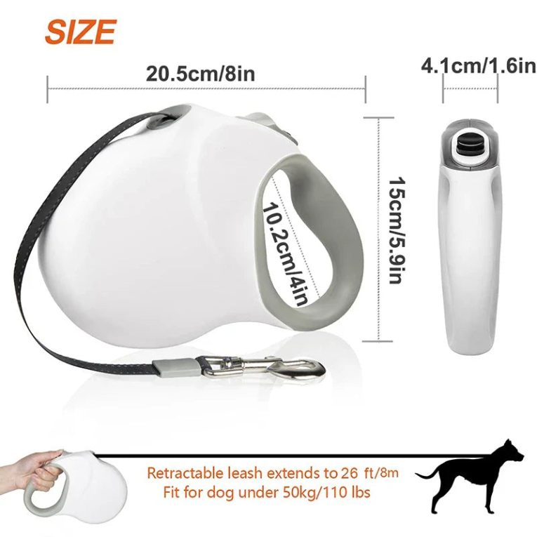 Benepaw-Heavy-Duty-Retractable-Dog-Leash-Reflective-Anti-Slip-Handle-No-Tangle-Pet-Lead-For-Medium