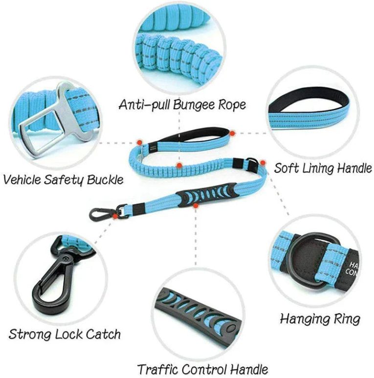 Benepaw-Multifunctional-Heavy-Duty-Bungee-Dog-Leash-Reflective-Shock-Absorbing-Training-Leash-2-Traffic-Handle-Dog