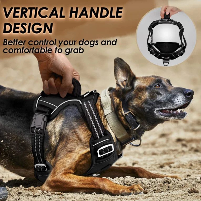 Benepaw-No-Pull-Dog-Harness-No-Choke-Easy-Control-Handle-Reflective-Pet-Harness-2-Leash-Clips-2