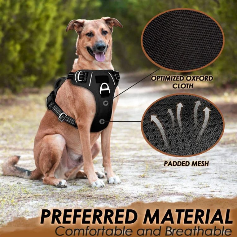 Benepaw-No-Pull-Dog-Harness-No-Choke-Easy-Control-Handle-Reflective-Pet-Harness-2-Leash-Clips