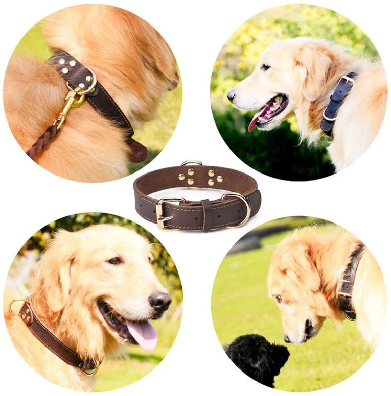 Benepaw-Quality-Genuine-Leather-Dog-Collar-Durable-Vintage-Heavy-duty-Rustproof-Double-D-Ring-Pet-Collar-2