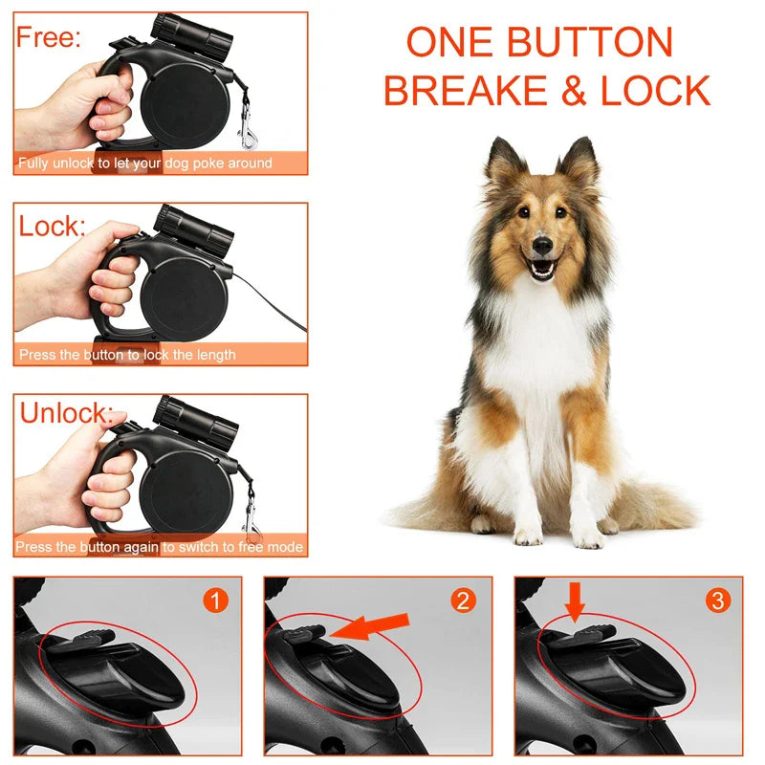 Benepaw-Retractable-Dog-Leash-With-Poop-Bag-Holder-No-Tangle-Flashlight-Dog-Lead-For-Small-Medium-2