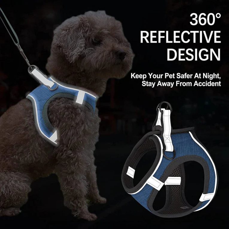 Benepaw-Soft-Small-Medium-Dog-Harness-Leash-Set-Reflective-Comfortable-Step-In-Pet-Vest-Harness-Padded-2