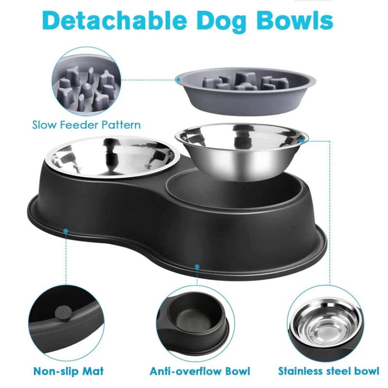 Benepaw-Stainless-Steel-Double-Dog-Bowls-Nontoxic-Non-Slip-Resin-Station-Pet-Water-Food-Dishes-Feeder