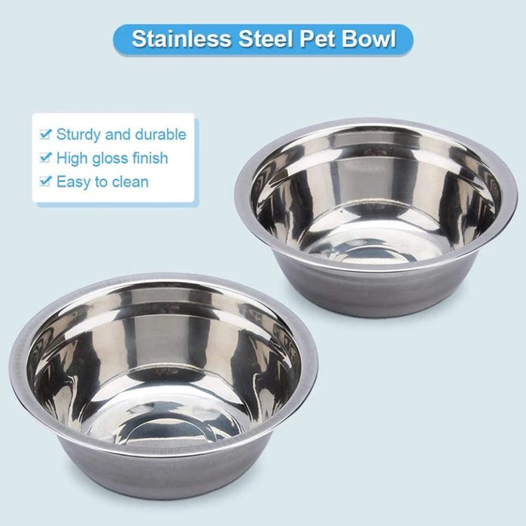 Benepaw-Stainless-Steel-Double-Dog-Bowls-With-Stand-Sturdy-Anti-skid-Elevated-Pet-Feeder-No-Flipping-3