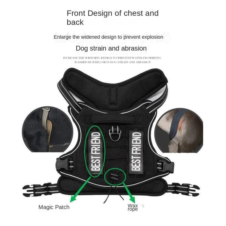 Dog-Chest-and-Back-Medium-and-LargeTactical-Training-Pet-Chest-Strap-Nylon-Reflective-Dog-Strap-Rope