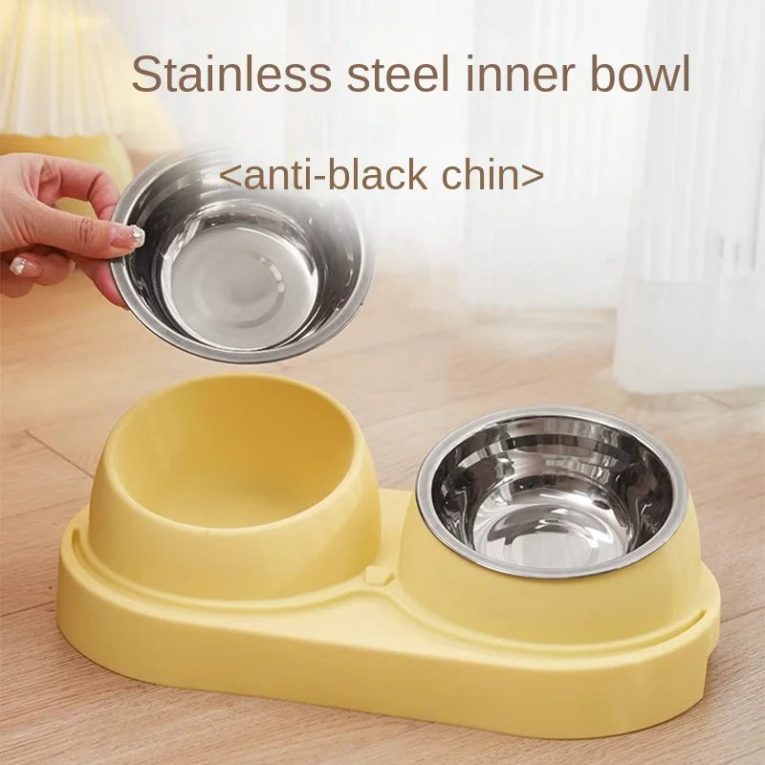 Macaron-Pet-Double-Bowl-Stainless-Steel-Ceramic-Kitten-Dog-Food-Drinking-Water-Tray-Feeder-Cat-Feeding-2