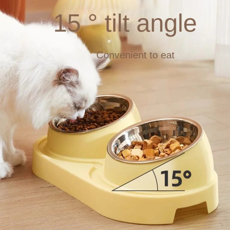 Macaron-Pet-Double-Bowl-Stainless-Steel-Ceramic-Kitten-Dog-Food-Drinking-Water-Tray-Feeder-Cat-Feeding