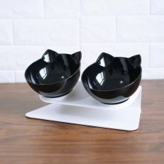 Raised Double Cat Bowl with Stand