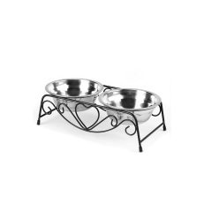 Elevated Stainless Steel Double Dog Bowls